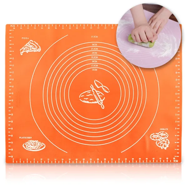 Royal Kitchen RK-1457 Silikónová podložka na cesto 50x39,7 cm, oranžová