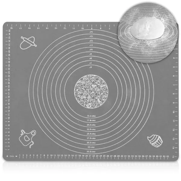 Kmt Style 5403104 Silikónová podložka na cesto 40x50cm, šedá