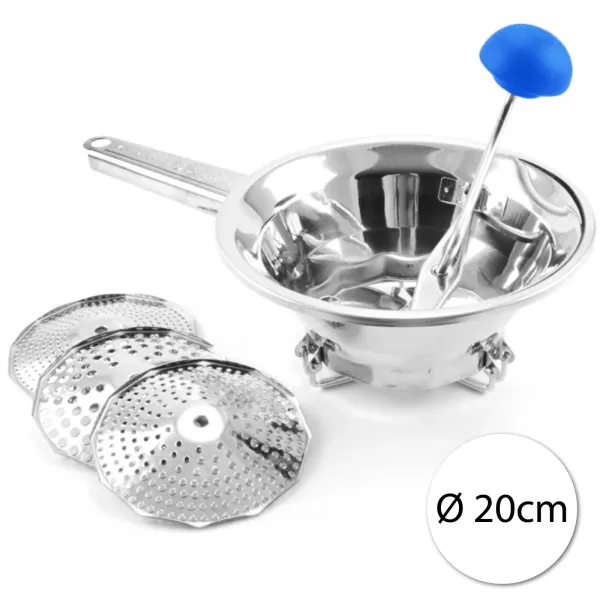 Cookcase art.170 Ručný nerezový pasírovač, 3 vymeniteľné sitká, 20cm
