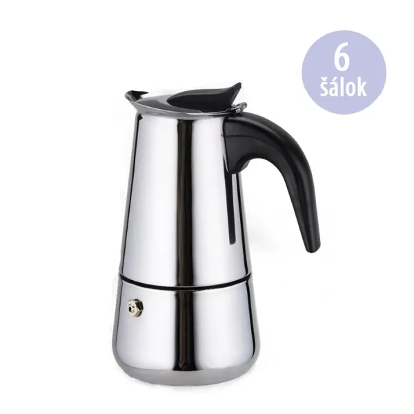 Arise KPS-600 Moka kávovar nerezový, kanvica, 6 šálok