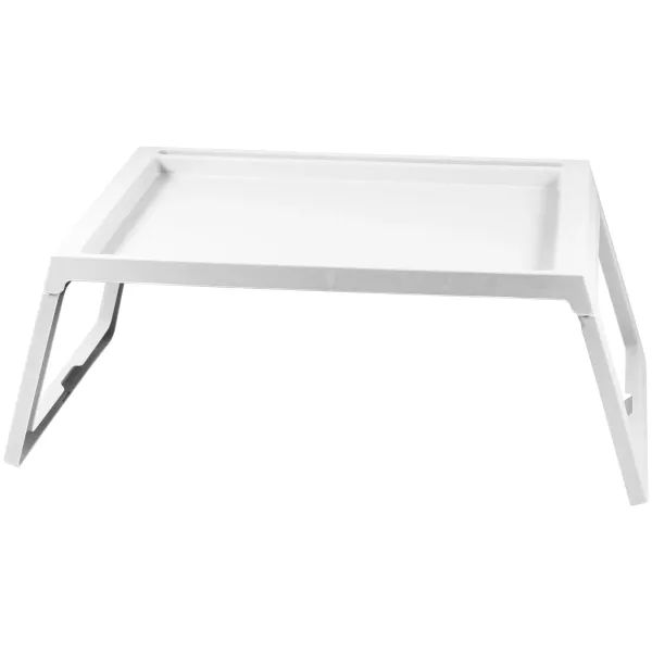 DIHOME DI4462 Servírovací stolík do postele plastový, 54,4x35,7x26,3cm, biela
