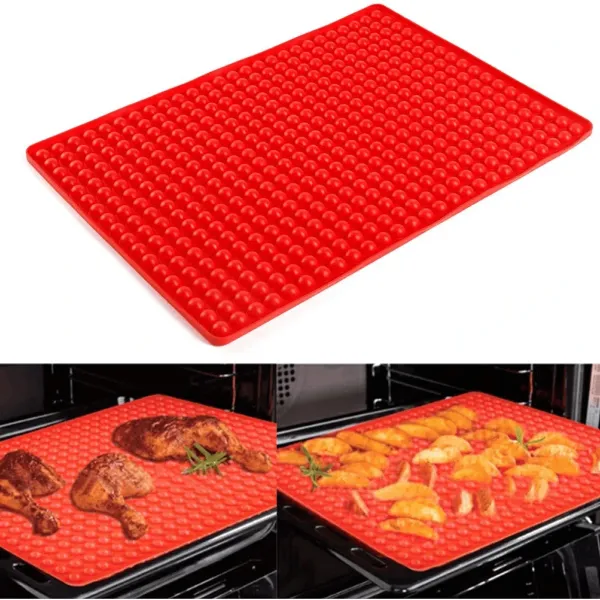 Pyramid Pan HWR-0549 Silikónová podložka na pečenie 40x29cm, červená
