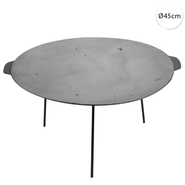 Perfect Home 15501 Liatinová platňa na grilovanie, 45 cm, šedá