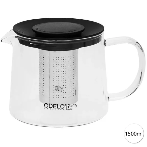 ODELO OD1995 DORA Čajník z borosilikátového skla, 1.5L