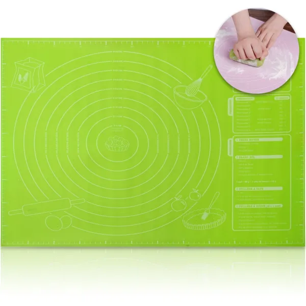 Kitchen&Home AG282B Silikónová podložka na cesto 60x45cm, zelená