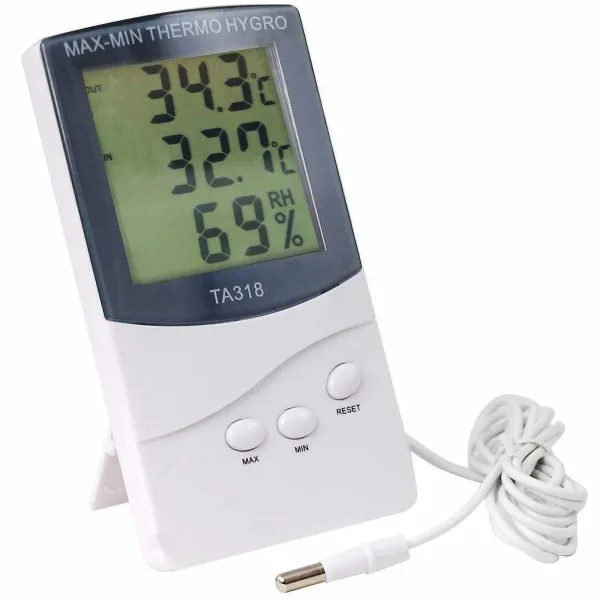 KTJ TA318 Digitálny teplomer, vlhkomer interiéru a exteriéru -50 °C – 70 °C