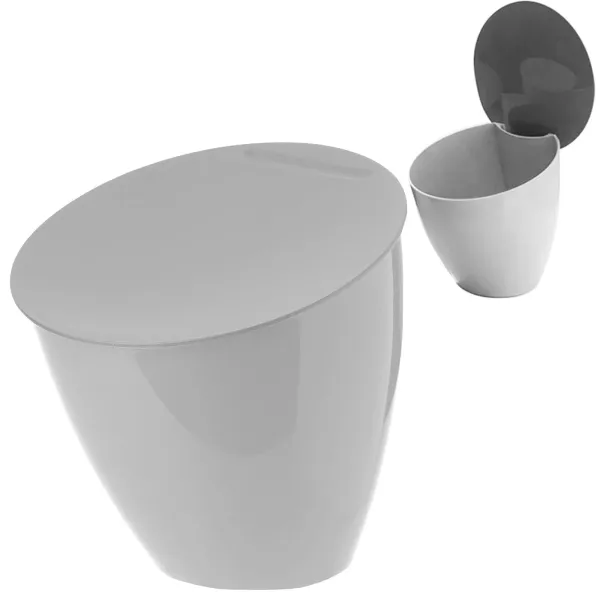 HomePRO AG240E Kuchynský odpadkový kôš, 2.2L, 18x17cm, sivá
