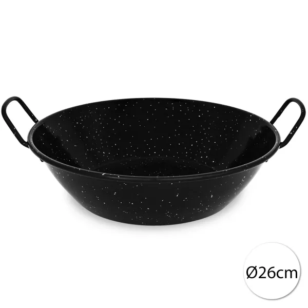 Garcima 13369 Smaltovaná WOK paella panvica, 26cm
