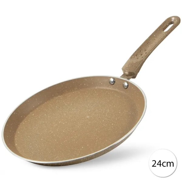 Perfect Home 13916 Granitová panvica na palacinky, 24 cm, hnedá