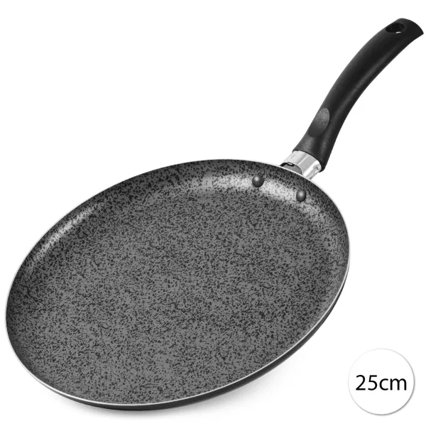 Perfect Home 16534 Granitová panvica na palacinky, 25 cm, čierna
