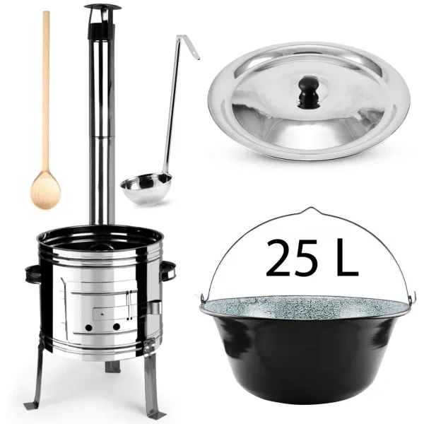 Perfect Home Set-52 Kotlíková súprava 25L, 5ks - kotlina/kotlík/pokrievka/varecha/naberačka