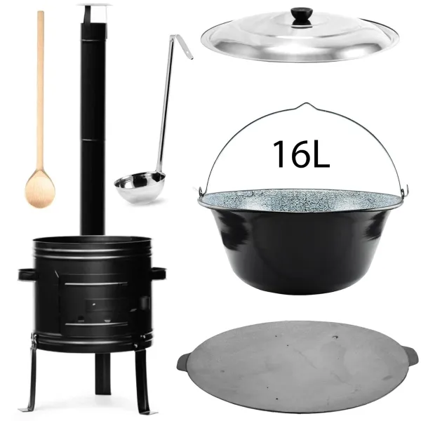 Perfect Home PL-Set-65 Kotlíková súprava 16L, 6ks – kotlina/kotlík/pokrievka/varecha/naberačka/platňa