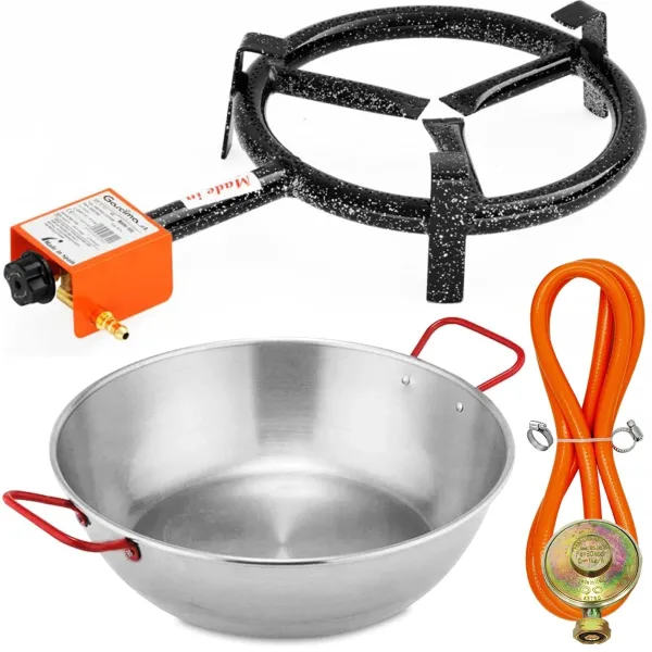 Perfect Home Pael-74 Paella panvica 50 cm s horákom a hadicou, 3ks