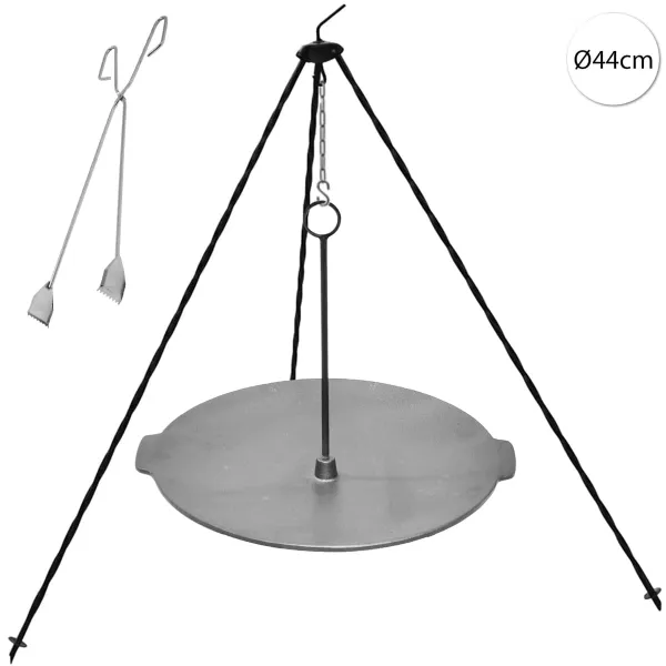 Perfect Home Gril-Set-3 Grilovacia súprava 3ks – trojnožka/platňa/kliešte