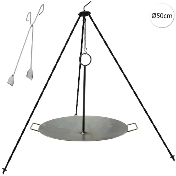 Perfect Home Gril-Set-5 Grilovacia súprava 3ks – trojnožka/platňa/kliešte