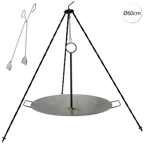 Perfect Home Gril-Set-6 Grilovacia súprava 3ks – trojnožka/platňa/kliešte