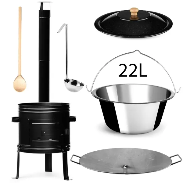 Perfect Home PL-Set-67 Kotlíková súprava 22L, 6ks – kotlina/kotlík/pokrievka/varecha/naberačka/platňa