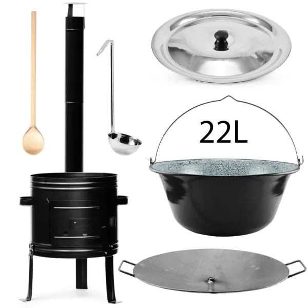Perfect Home PL-Set-68 Kotlíková súprava 22L, 6ks – kotlina/kotlík/pokrievka/varecha/naberačka/platňa