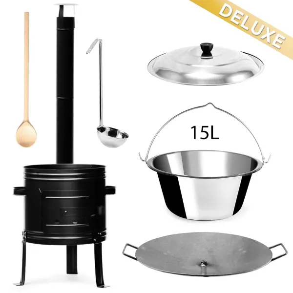 Perfect Home PL-Set-70 DELUXE Kotlíková súprava 15L, 6ks – kotlina/kotlík/pokrievka/varecha/naberačka/platňa