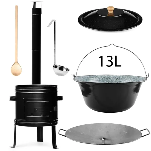 Perfect Home PL-Set-73 Kotlíková súprava 13L, 6ks – kotlina/kotlík/pokrievka/varecha/naberačka/platňa