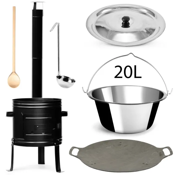 Perfect Home PL-Set-76 Kotlíková súprava 20L, 6ks – kotlina/kotlík/pokrievka/varecha/naberačka/platňa