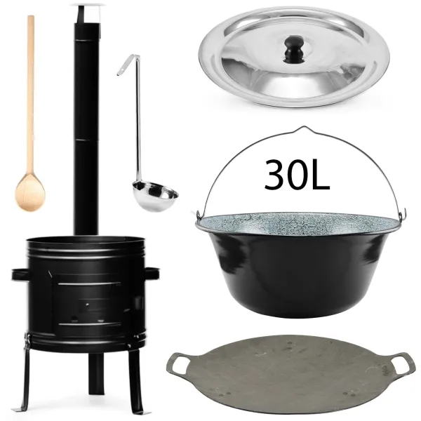 Perfect Home PL-Set-78 Kotlíková súprava 30L, 6ks – kotlina/kotlík/pokrievka/varecha/naberačka/platňa