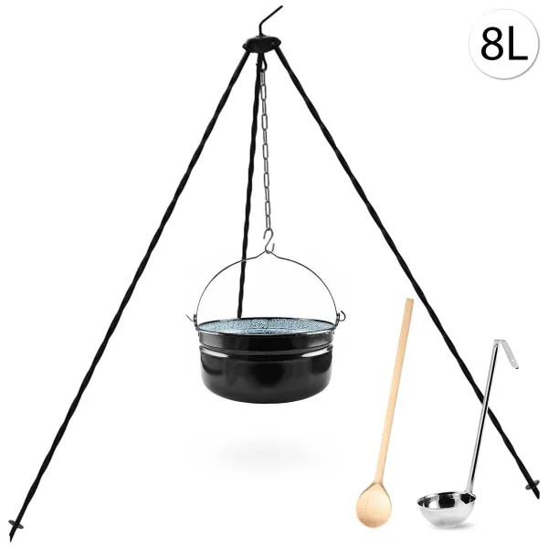 Perfect Home Kotlík s trojnožkou, varechou, naberačkou, 8L, 4ks, Set-94