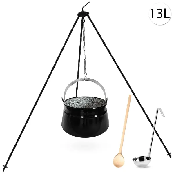 Perfect Home Kotlík s trojnožkou, varechou, naberačkou, 13L, 4ks, Set-99