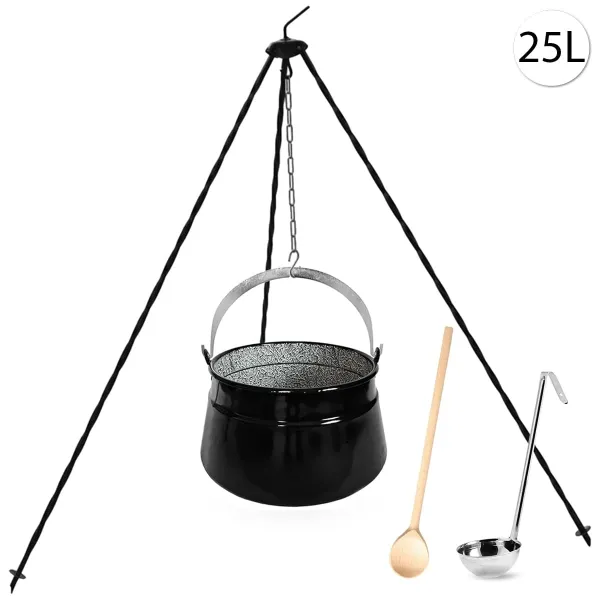 Perfect Home Kotlík s trojnožkou, varechou, naberačkou, 25L, 4ks, Set-102