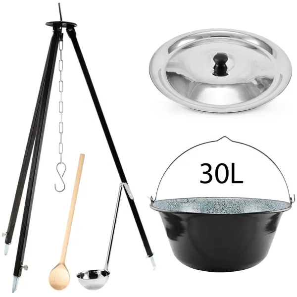 Perfect Home Set-121 Kotlíková súprava 30L, 5ks-trojnožka/kotlík/pokrievka/varecha/naberačka