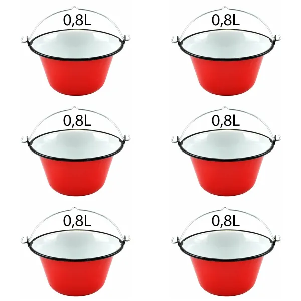 Perfect Home Smaltovaný servírovací kotlík na guláš 0,8l, 6ks, 11127