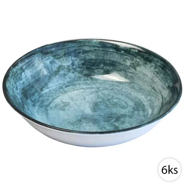 Hlboké keramické taniere 21,6cm, 6ks, Perfect Home 72256
