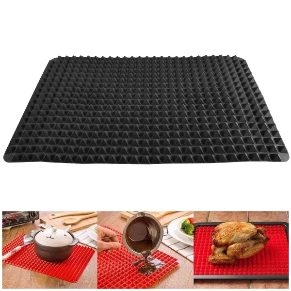 Silikónová podložka na pečenie 39x27,5cm, čierna, Pyramid-Pan-28320 Perfect Home