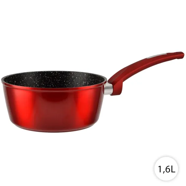 Granitová rajnica 1,6 l na indukciu Metal Red nepriľnavá, Perfect Home 15713