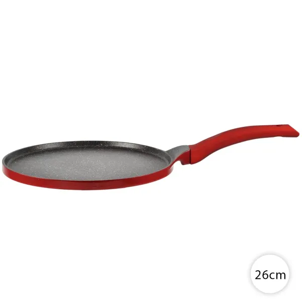Panvica na palacinky 26 cm na indukciu, granitová, Metal Red – Perfect Home 12764