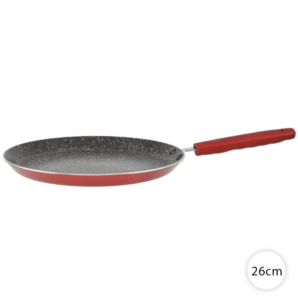 Panvica na palacinky na indukciu 26 cm, granitová, Metal Red – Perfect Home 11818