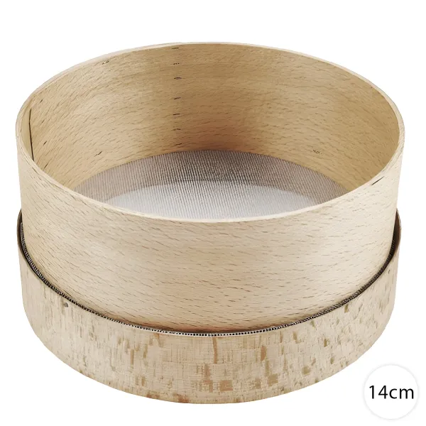 Drevené sito na múku 14 cm – jemné kuchynské sito Perfect Home K11334