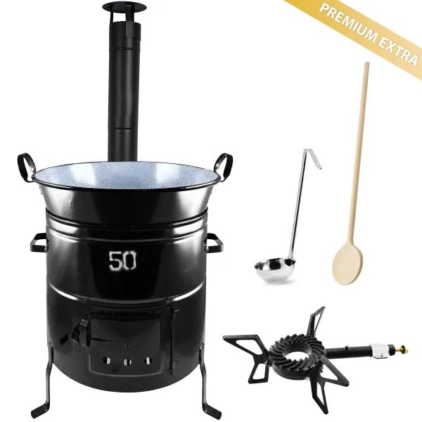 Kotlíková súprava 50L na guláš, zabíjačku s horákom – Perfect Home Premium Extra KH950