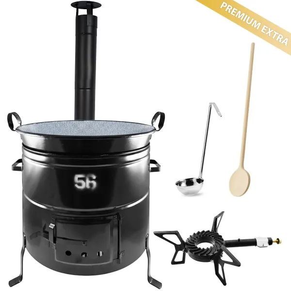 Kotlíková súprava 70L na guláš, zabíjačku s horákom – Perfect Home Premium Extra KH970