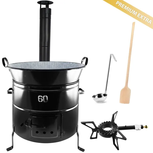 Kotlíková súprava 100L na guláš, zabíjačku s horákom – Perfect Home Premium Extra KH100