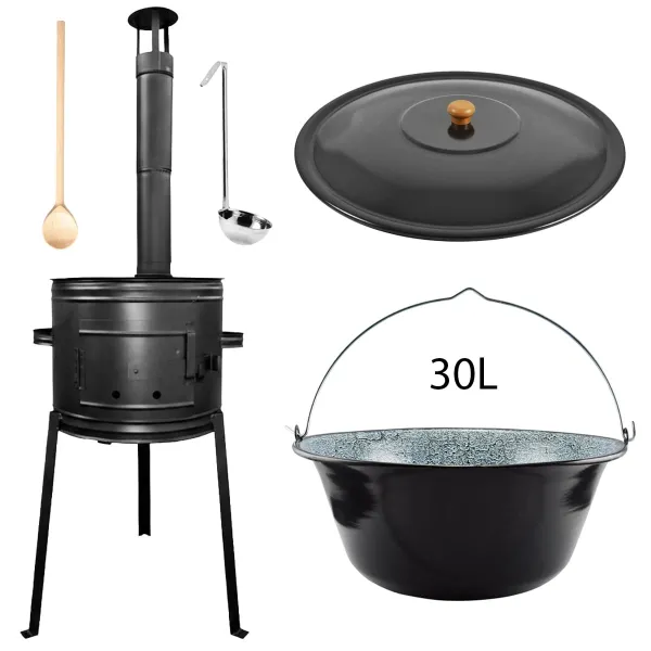 Kotlíková súprava 30L na guláš – vysoká kotlina, Perfect Home VS-4530