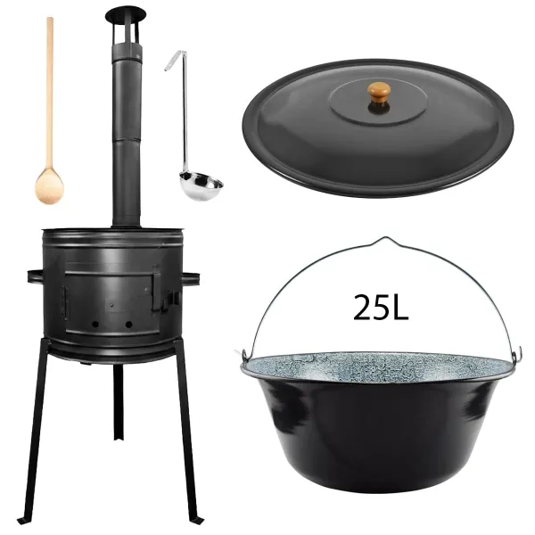 Kotlíková súprava 25L na guláš – vysoká kotlina, Perfect Home VS-4225