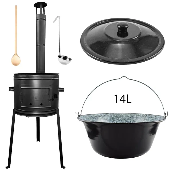 Kotlíková súprava 14L na guláš – vysoká kotlina, Perfect Home VS-3614