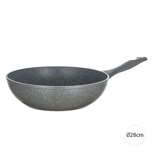 BANQUET Hlboká panvica Wok 28cm, granitová (mramorová), 81229