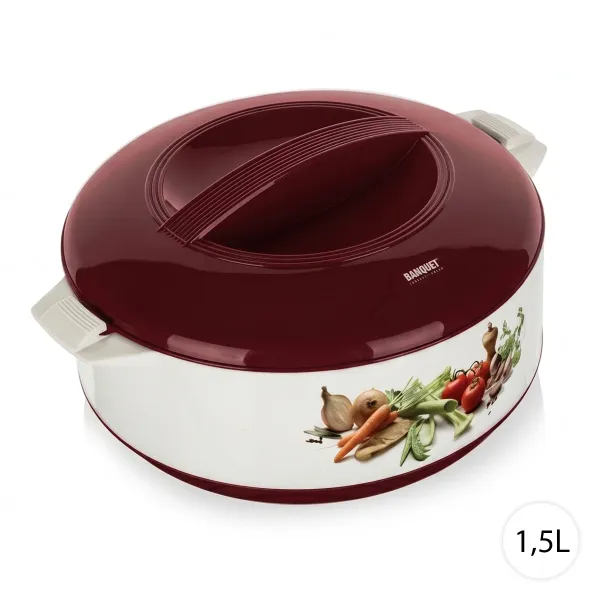 BANQUET Termomisa s pokrievkou 1,5L, ZELENINA 84053