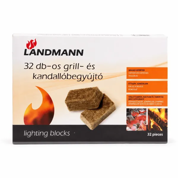 LANDMANN podpaľovacie kocky na gril a krb 32ks, 13835-L