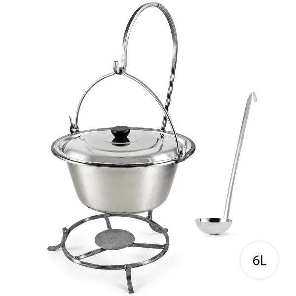 Perfect Home Servírovací set s nerezovým kotlíkom 6L, SS006