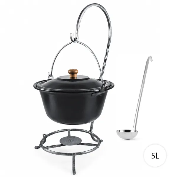 Perfect Home Servírovací set s PREMIUM smaltovaným kotlíkom 5L, SS005