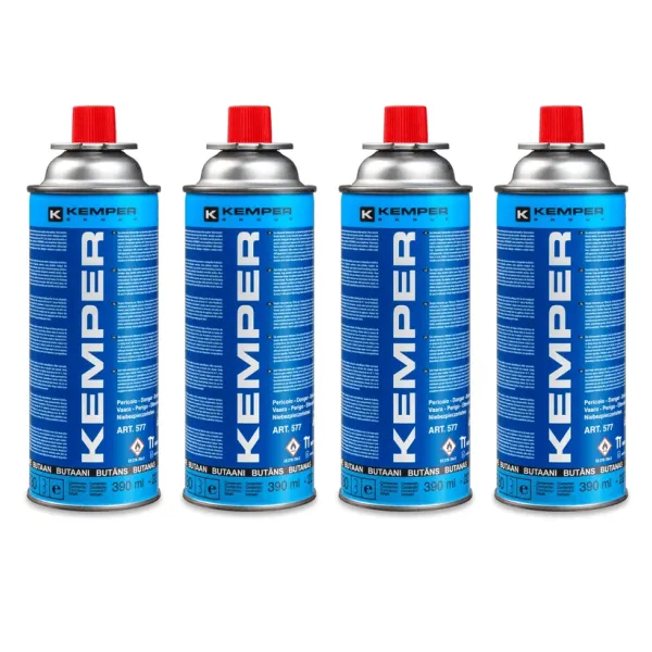 KEMPER Butánové plynové kartuše 390ml, 227g , 4ks, 13560