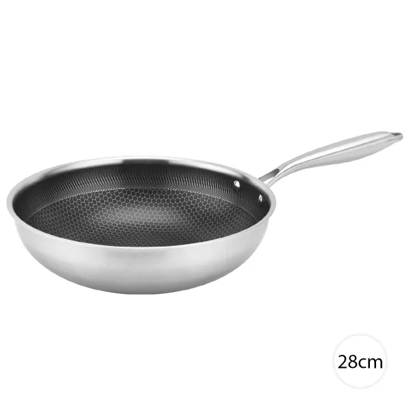 BRATmaxx Panvica WOK s voštinovým povrchom 28cm, 4vrstvy 16541